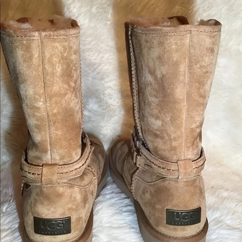 Ugg Australia womens brown leather boots size 9